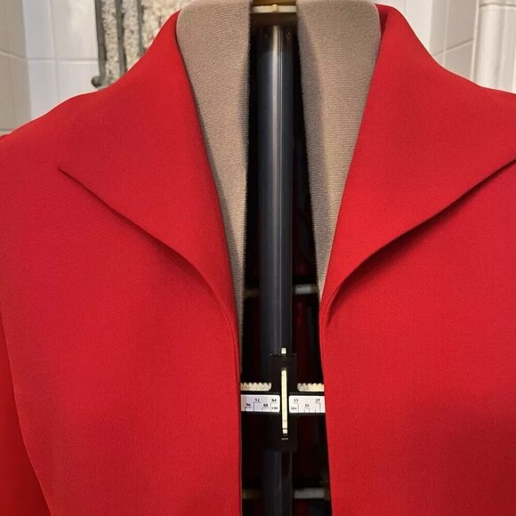 COLDWATER CREEK. Size 16. Embroidered Open Front Red Lined Jacket. GB - Picture 5 of 7